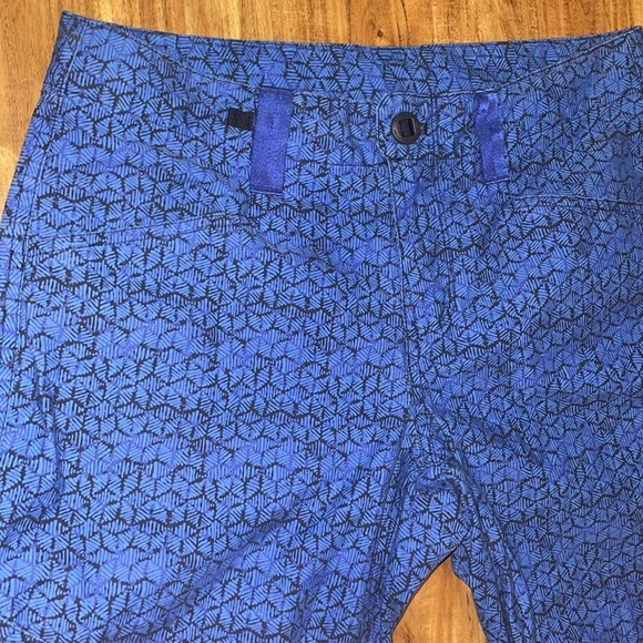 Patagonia women’s 6 pants cropped capri utility worn wear blue pattern stretch - Picture 2 of 11
